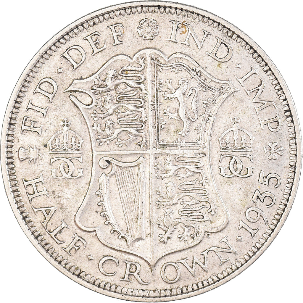 Coin, Great Britain, George V, 1/2 Crown, 1935, EF(40-45), Silver, KM:835