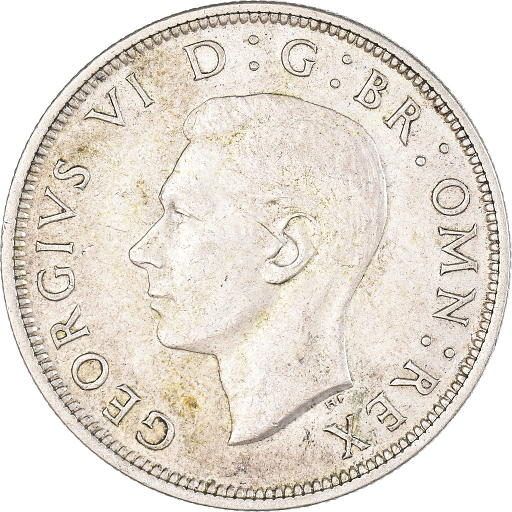 Coin, Great Britain, George VI, 1/2 Crown, 1937, EF(40-45), Silver, KM:856