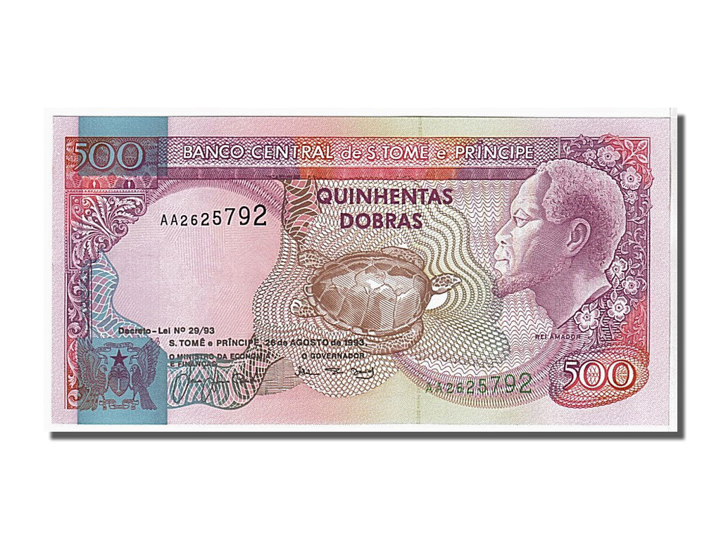 Saint Thomas and Prince, 500 Dobras, 1993, KM #63, UNC(65-70), AA2625792
