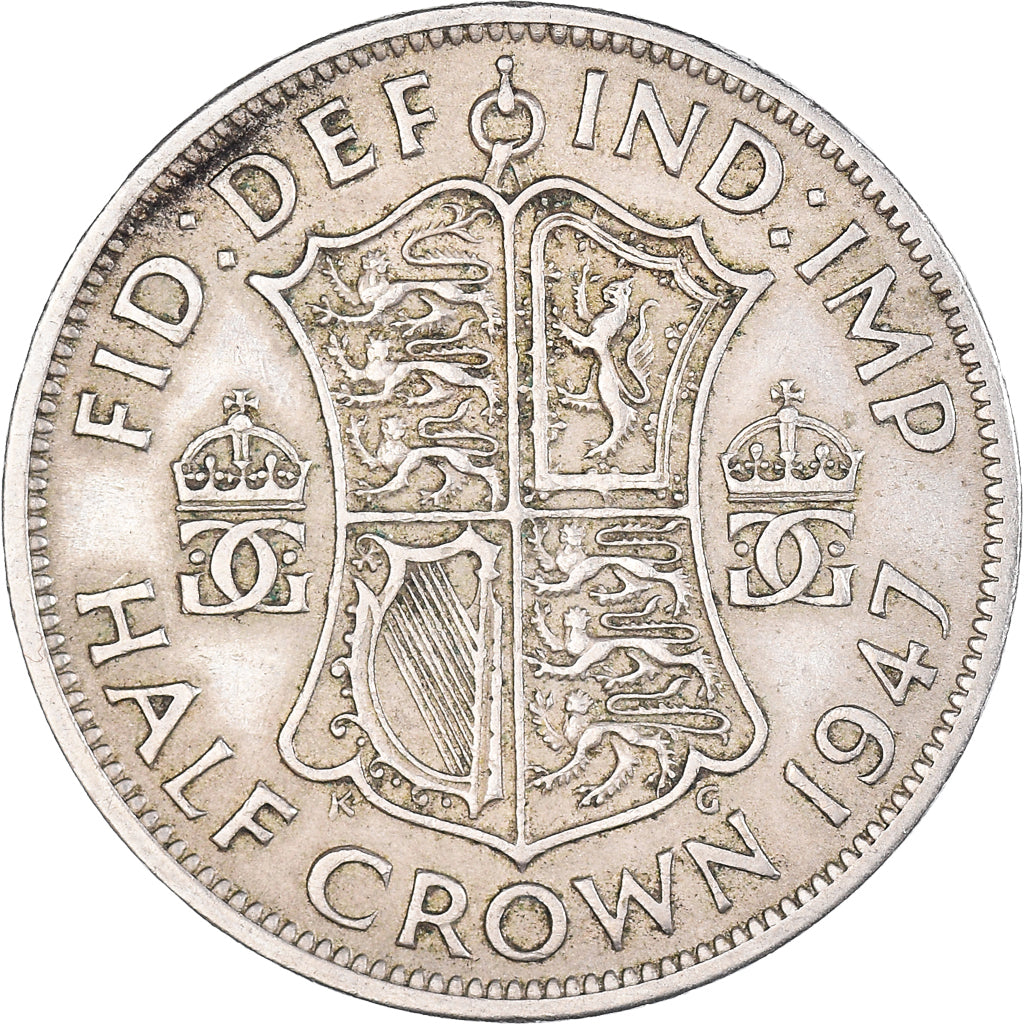 Coin, Great Britain, George VI, 1/2 Crown, 1947, EF(40-45), Copper-nickel