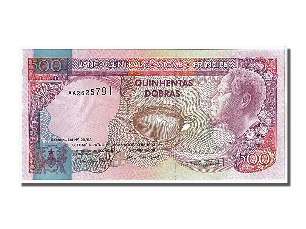 Banknote, Saint Thomas and Prince, 500 Dobras, 1993, KM:63, UNC(65-70)