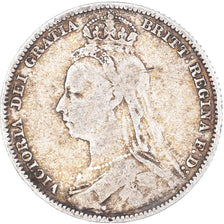 Münze, Großbritannien, Victoria, Shilling, 1892, S+, Silber, KM:774