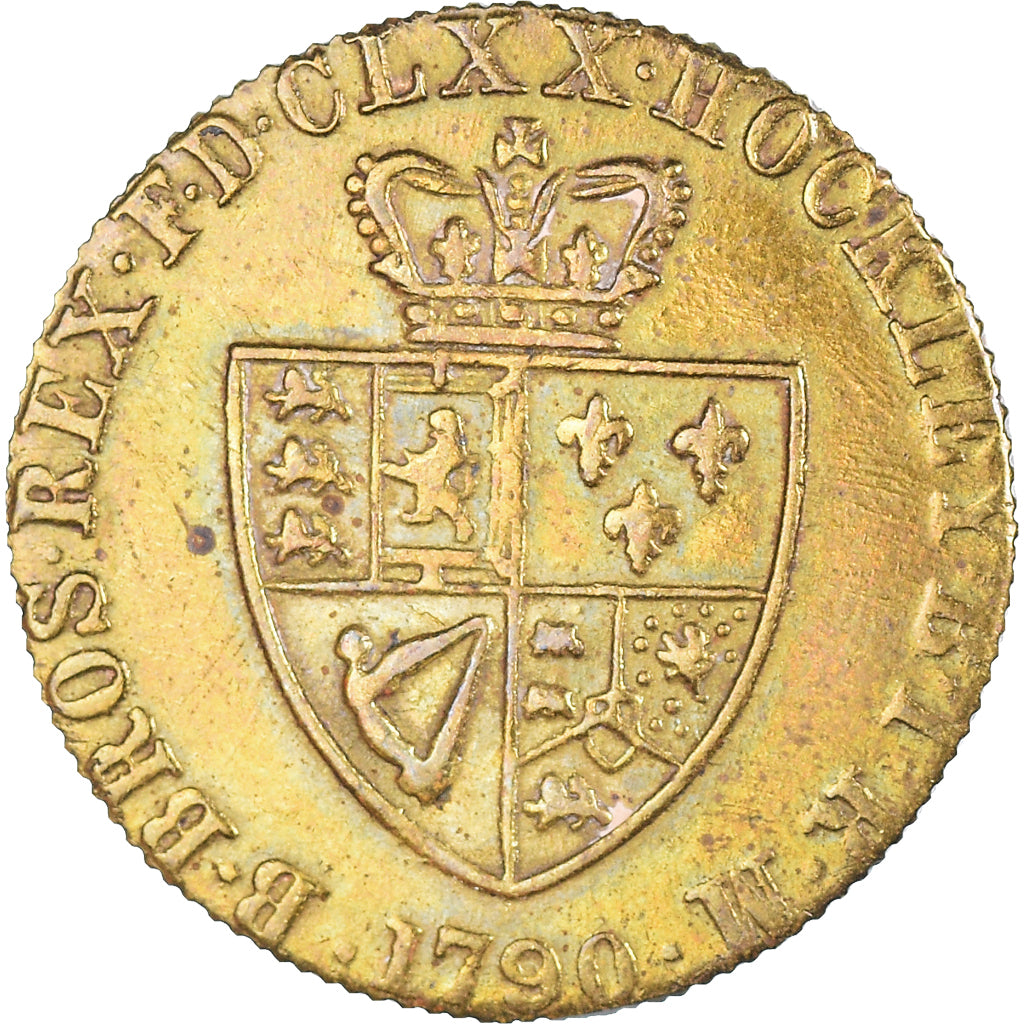 Grã-Bretanha, spade guinea gaming token, George III, Bancroft Bros., 1790