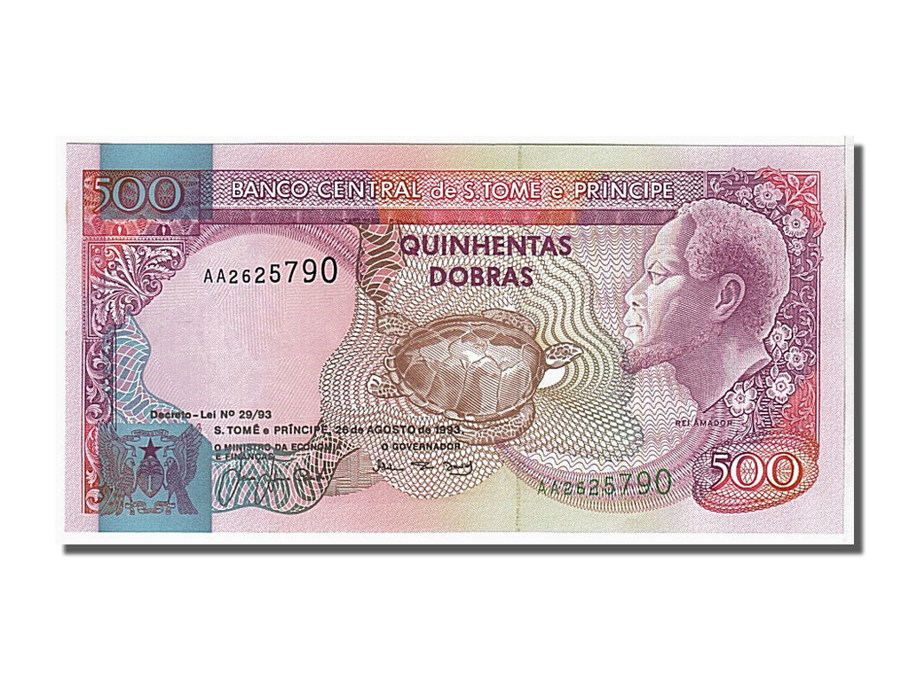 Saint Thomas e Prince, 500 Dobras, 1993, KM:63, FDS