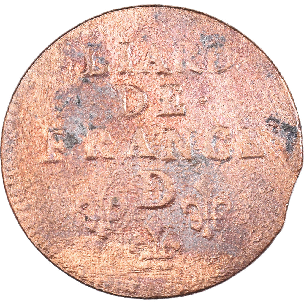 Moneta, Francia, Louis XIV, Liard de France au buste juvénile, deuxième type