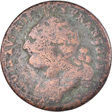 Moneda, Francia, Louis XVI, 12 Deniers, 1792⸱4, BC+, Cobre, Gadoury:15