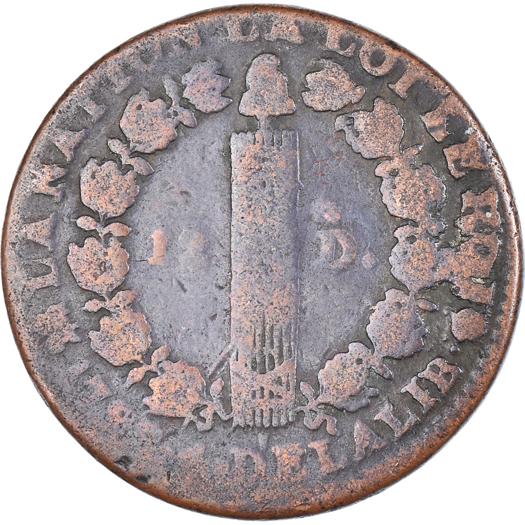 Moeda, França, Louis XVI, 12 deniers françois, 12 Deniers, 1792⸱4, Rouen