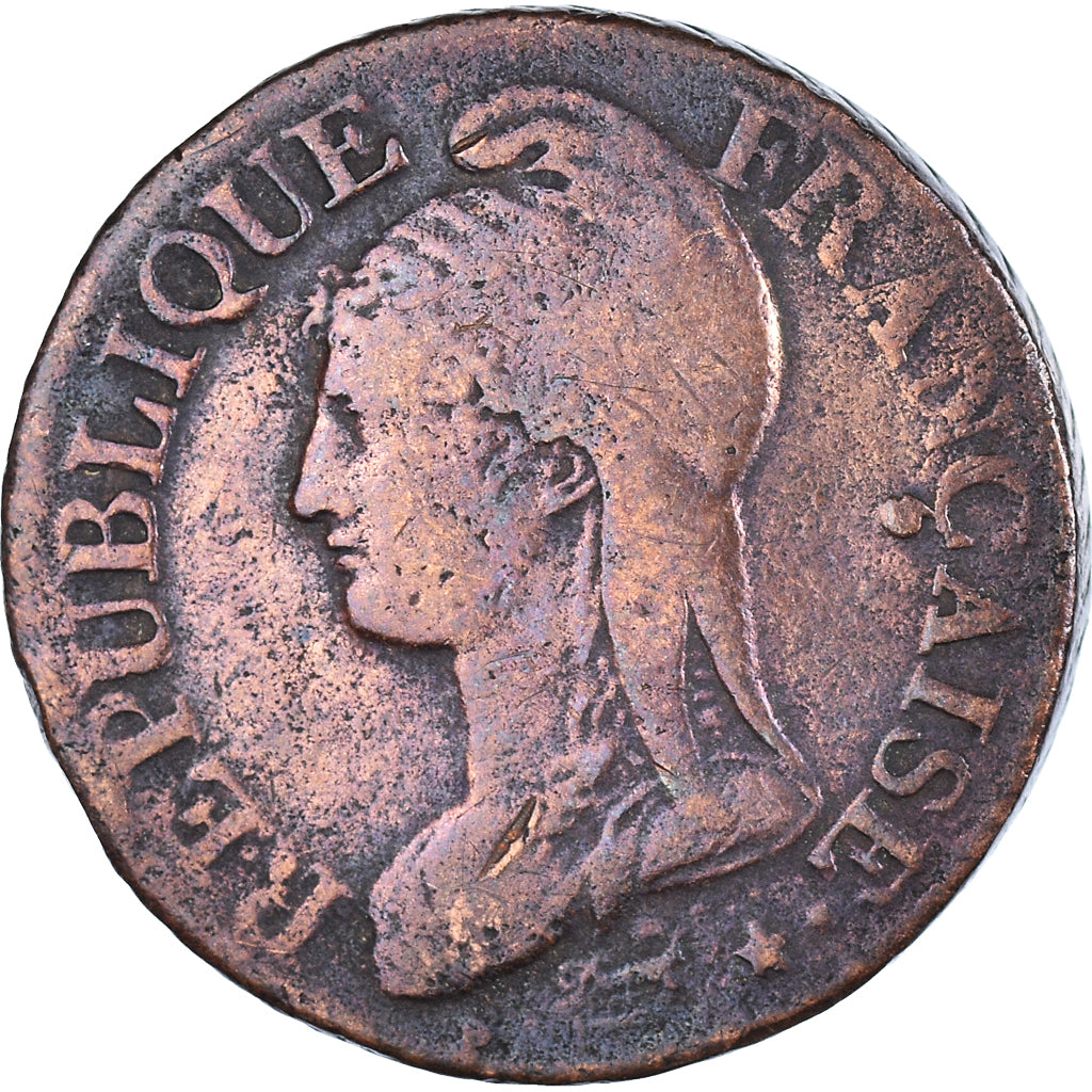 Moneta, Francia, Dupré, 5 Centimes, AN 8/5, Lille, BB, Bronzo, KM:640.11