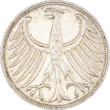 Coin, GERMANY - FEDERAL REPUBLIC, 5 Mark, 1951, Stuttgart, EF(40-45), Silver