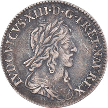 Moneta, Francia, Louis XIII, 1/12 Ecu, 1643, Paris, BB+, Argento, Gadoury:46