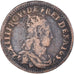 Coin, France, Louis XIV, Liard, 1657, Vimy, VF(30-35), Copper, Gadoury:80