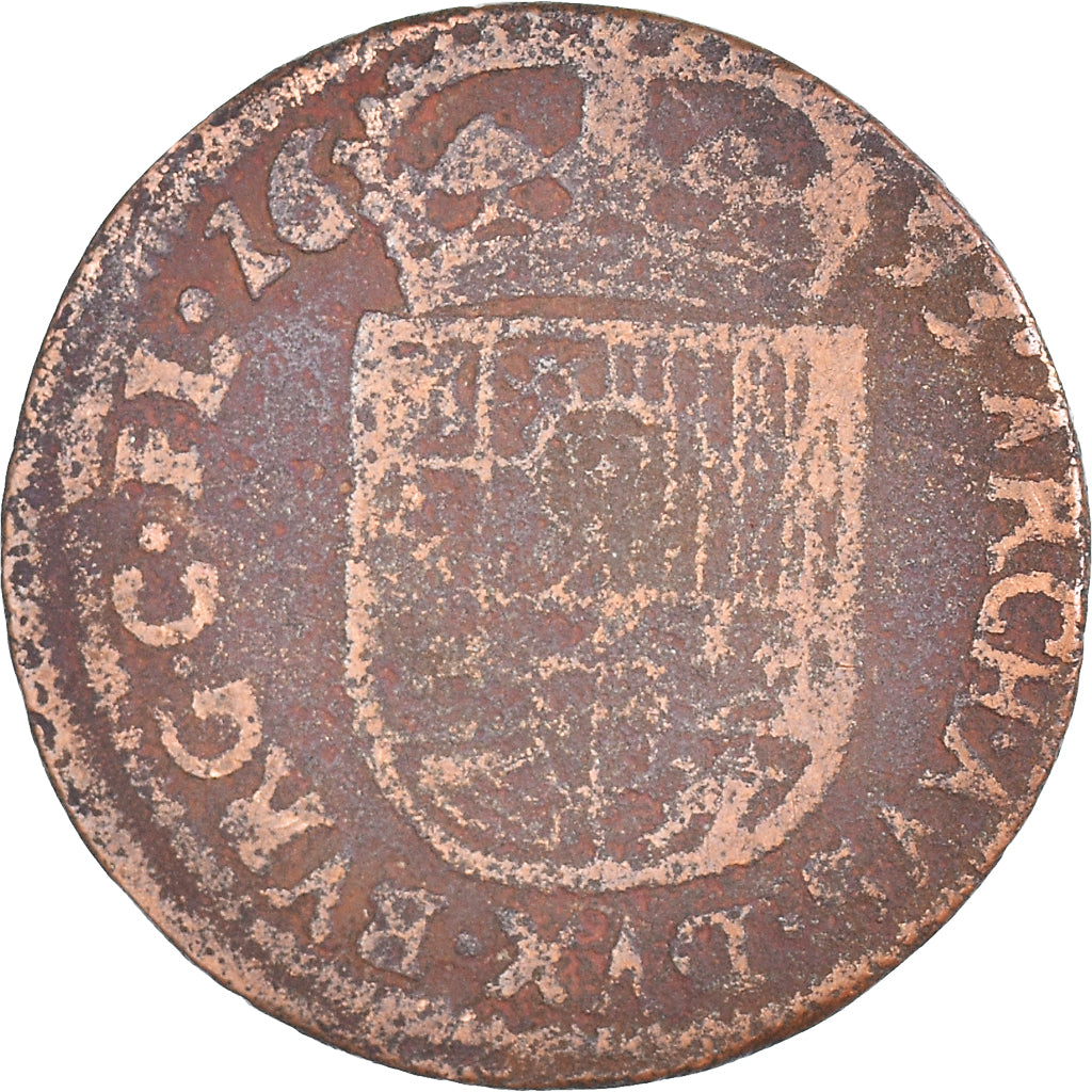 Moneda, Países Bajos españoles, Flanders, Charles II, Liard, 12 Mites, 1693