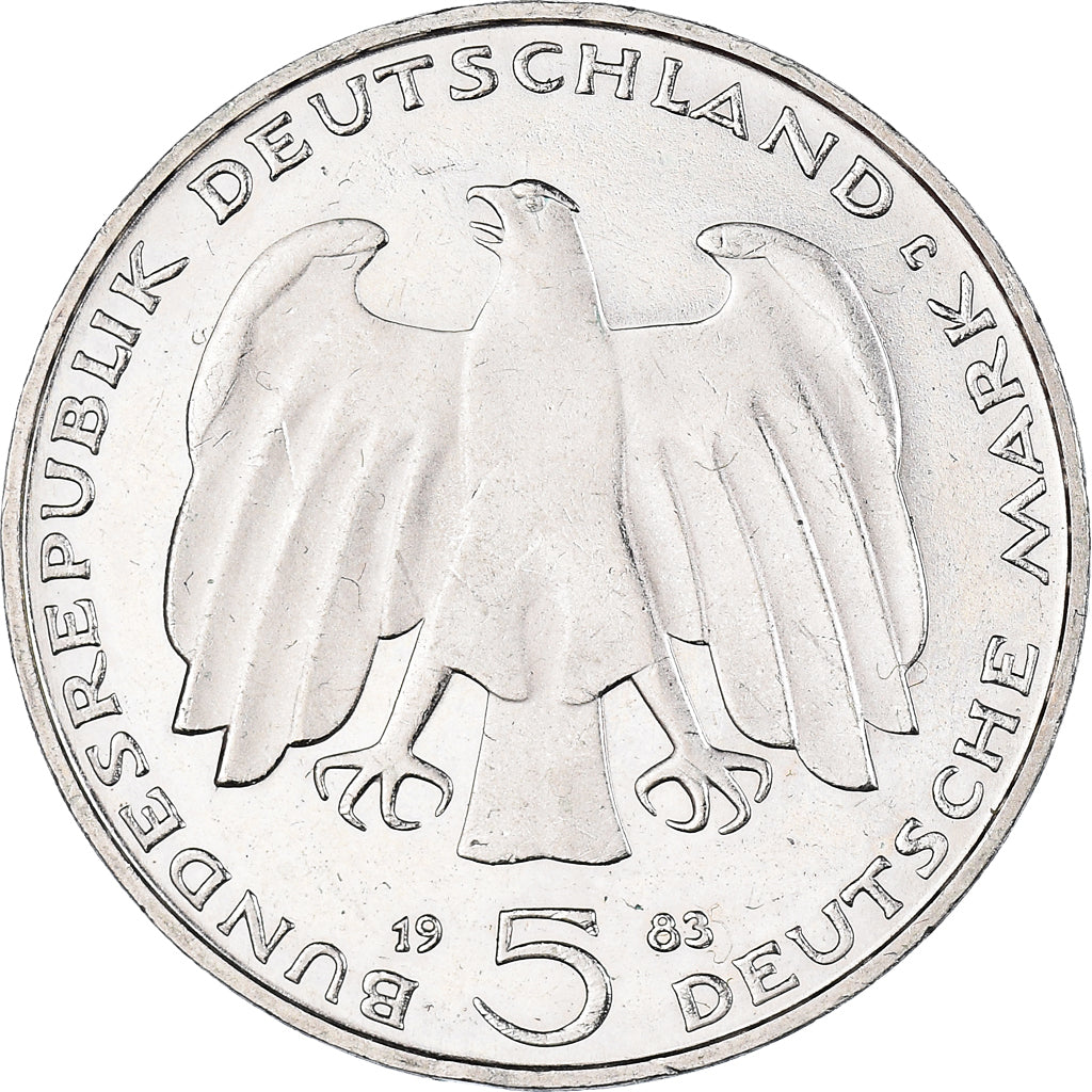 Coin, GERMANY - FEDERAL REPUBLIC, 5 Mark, 1983, Hamburg, Germany, Karl Marx