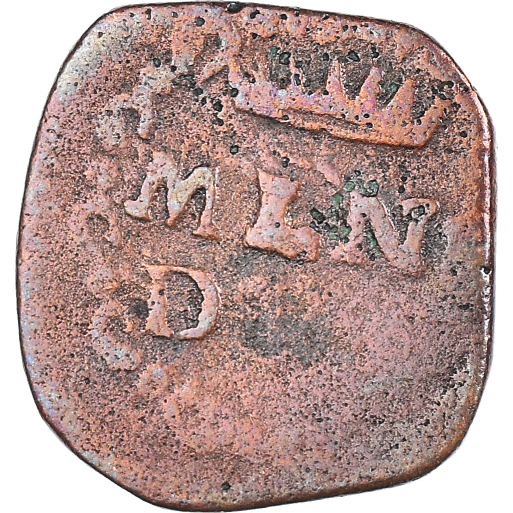 Coin, ITALIAN STATES, MILAN, Carlo III, Quattrino, 1707, Milan, VF(20-25)
