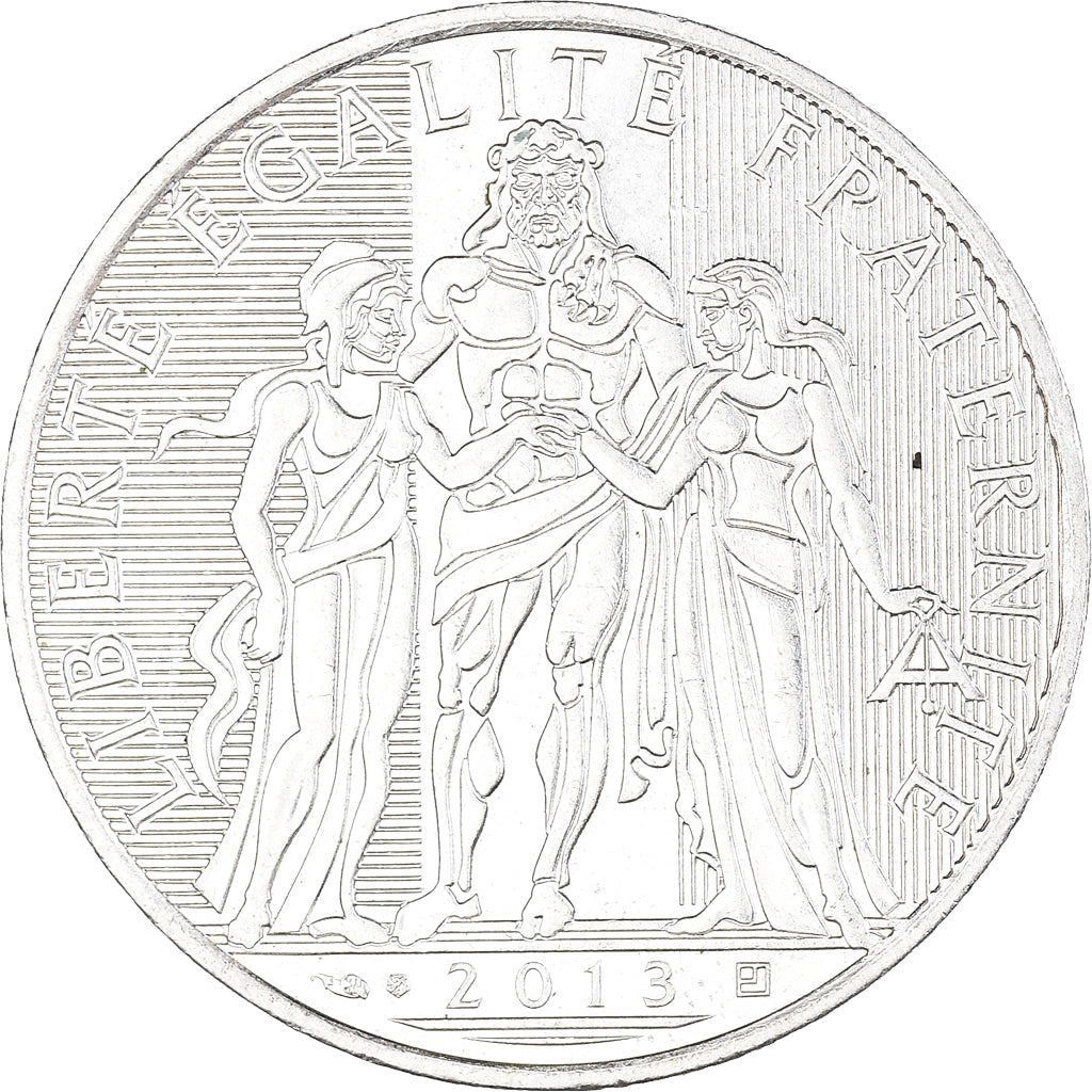 France, Hercule, 10 Euro, 2013, Paris, AU(55-58), Silver, KM:2073