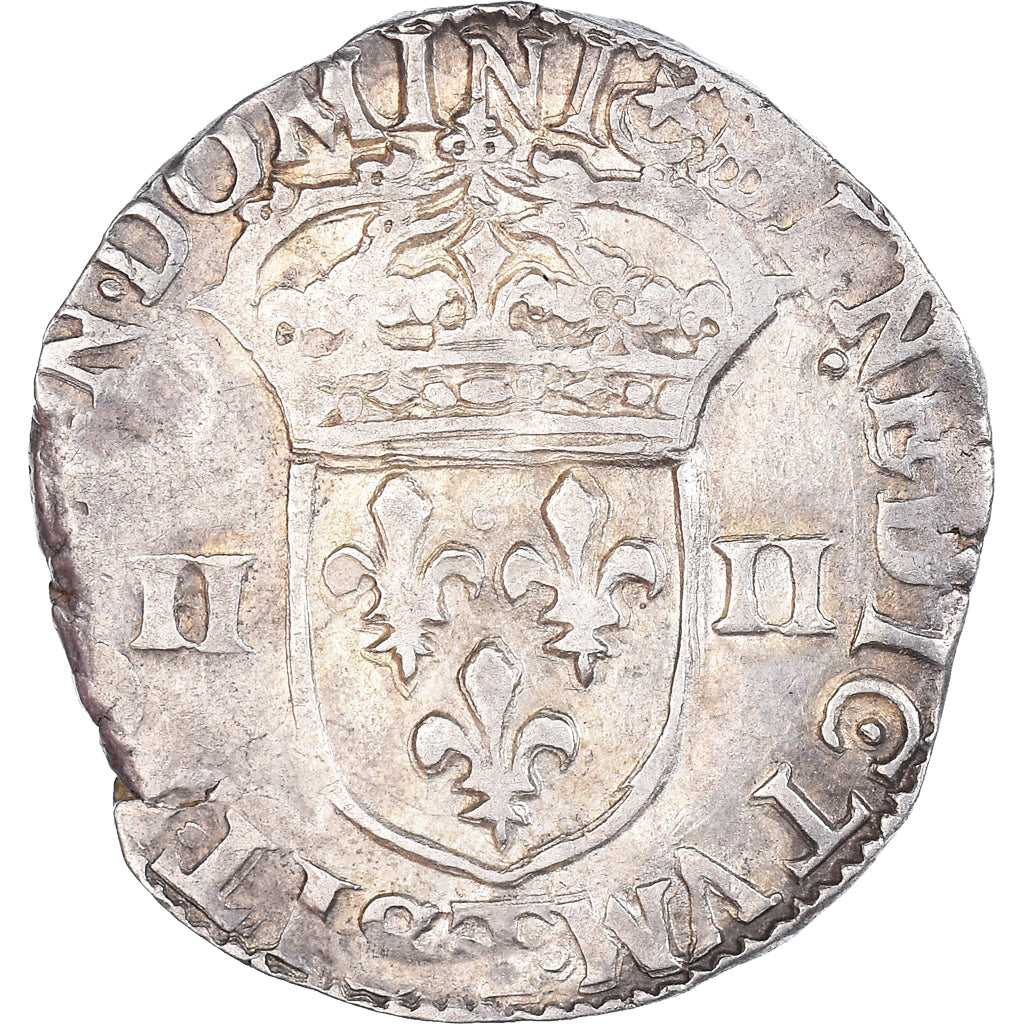 Moeda, França, Louis XIII, 1/8 Écu à la croix, 1/8 Ecu, 1612, Nantes