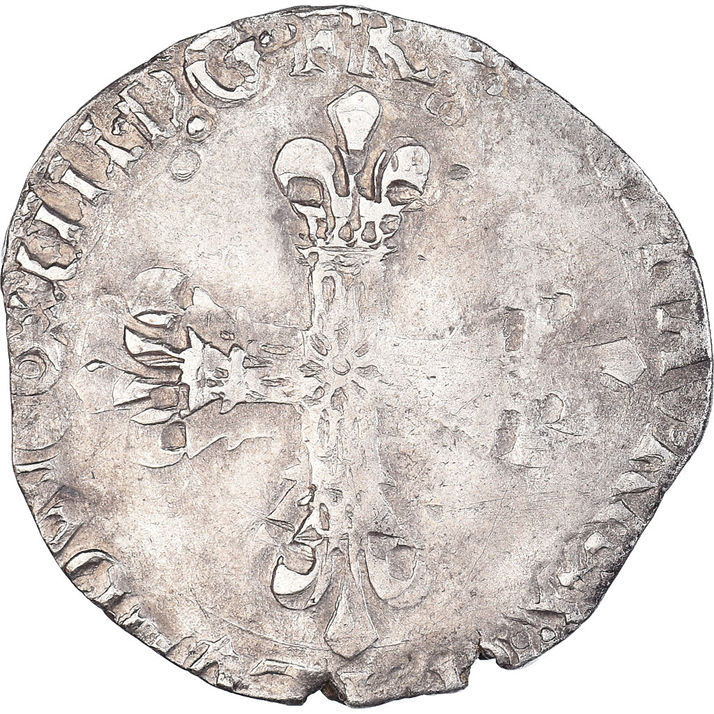 Coin, France, Henri IV, 1/4 Ecu, Nantes, VF(20-25), Silver, Duplessy:1222