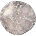 Münze, Frankreich, Henri IV, 1/4 Ecu, Rennes, S+, Silber, Duplessy:1224