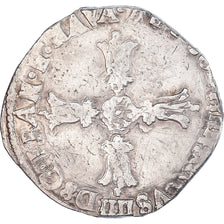 Moneta, Francia, Henri IV, 1/4 Ecu, Bordeaux, MB+, Argento, Duplessy:1224