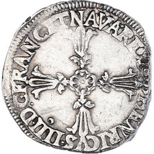 Munten, Frankrijk, Henri IV, 1/4 Ecu, 1605, Rennes, FR+, Zilver, Duplessy:1224