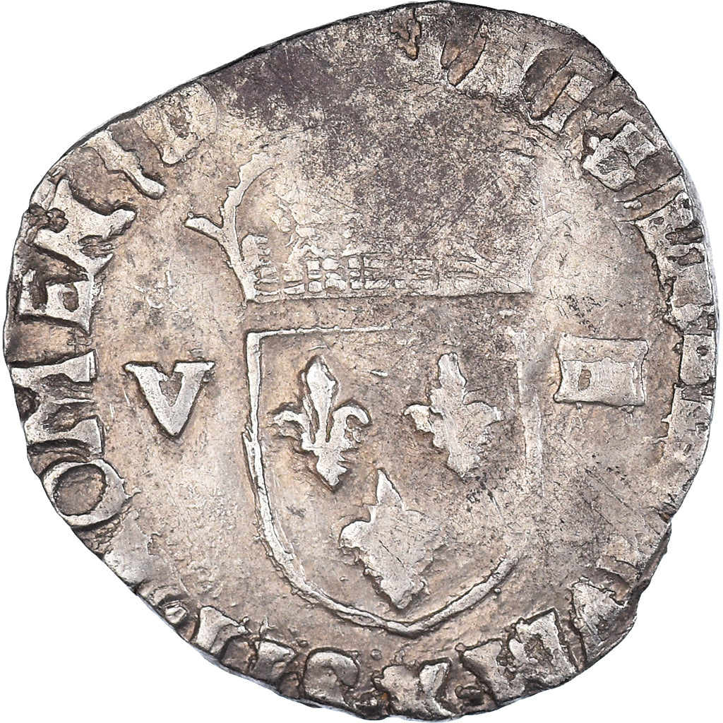 Munten, Frankrijk, Henri IV, 1/8 Ecu, 160[?], Bordeaux, FR, Zilver