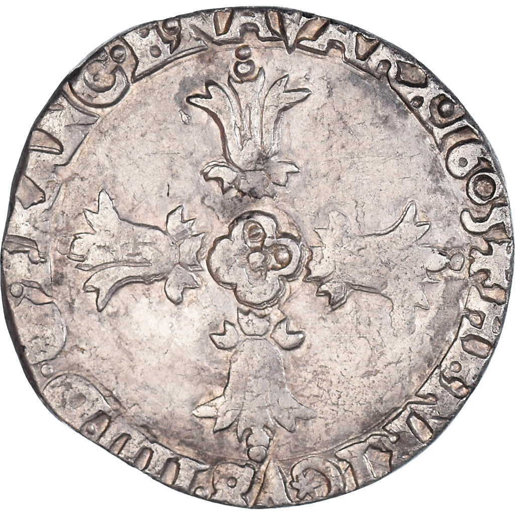 Moneta, Francja, Henri IV, 1/8 Ecu, 1605, Bayonne, VF(30-35), Srebro