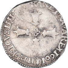 Coin, France, Henri IV, 1/8 Ecu, 1601, La Rochelle, VF(30-35), Silver