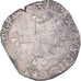 Moneda, Francia, Henri III, 1/4 Ecu, BC+, Plata, Duplessy:1133