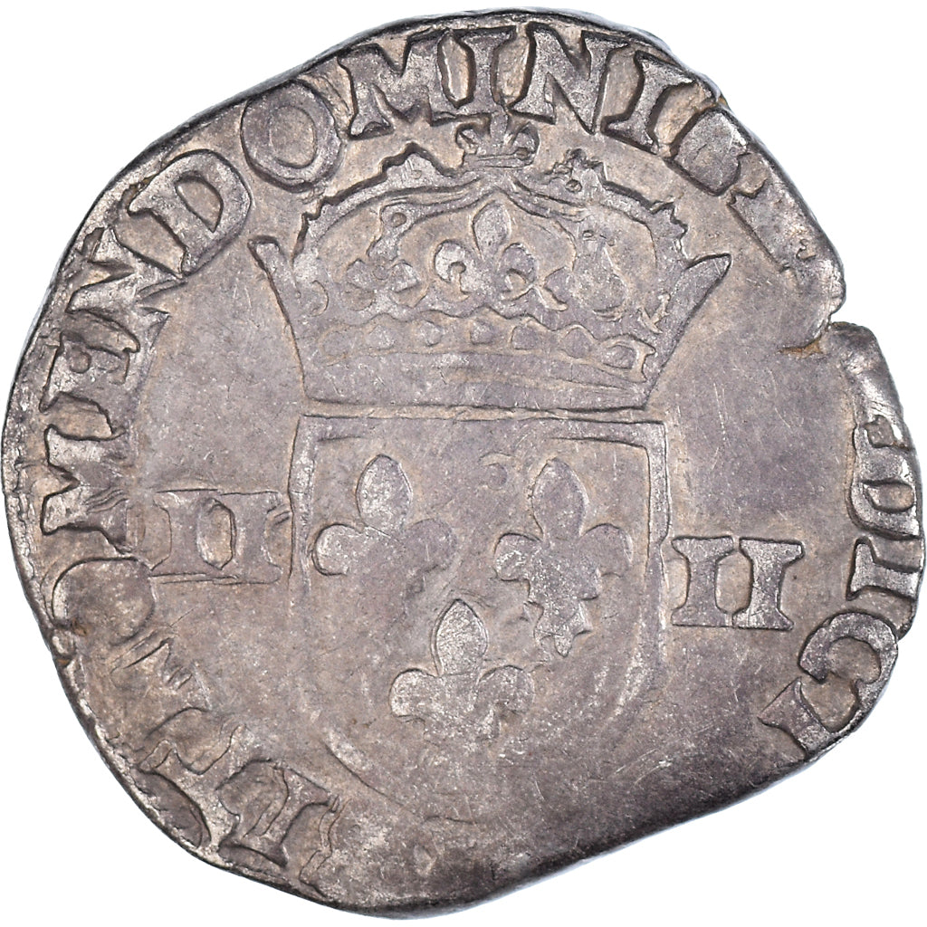 Coin, France, Henri III, 1/4 Ecu, VF(30-35), Silver, Duplessy:1133