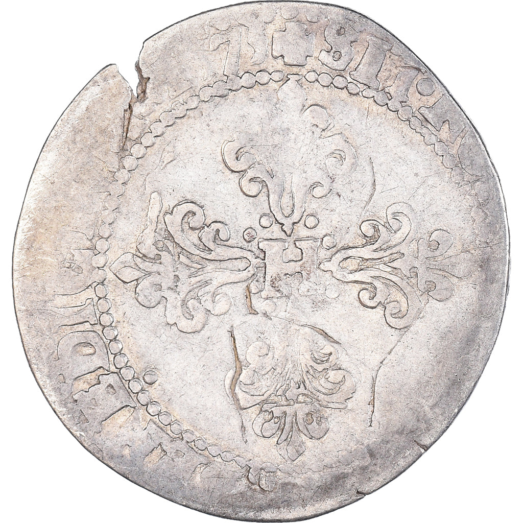 Moeda, França, Henri III, 1/2 Franc, 1575, Paris, VF(30-35), Prata