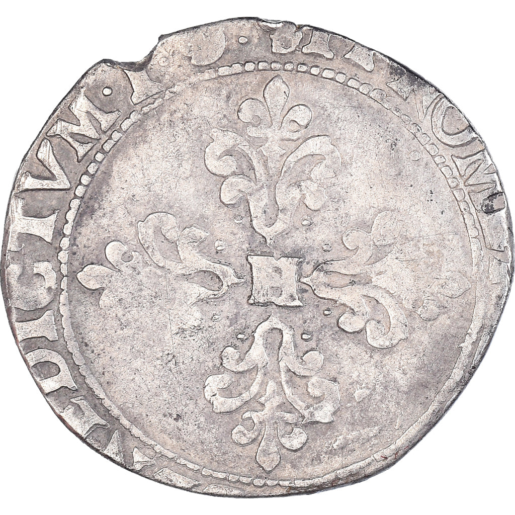 Moneta, Francia, Henri III, 1/4 Franc, Toulouse, MB, Argento, Duplessy:1132