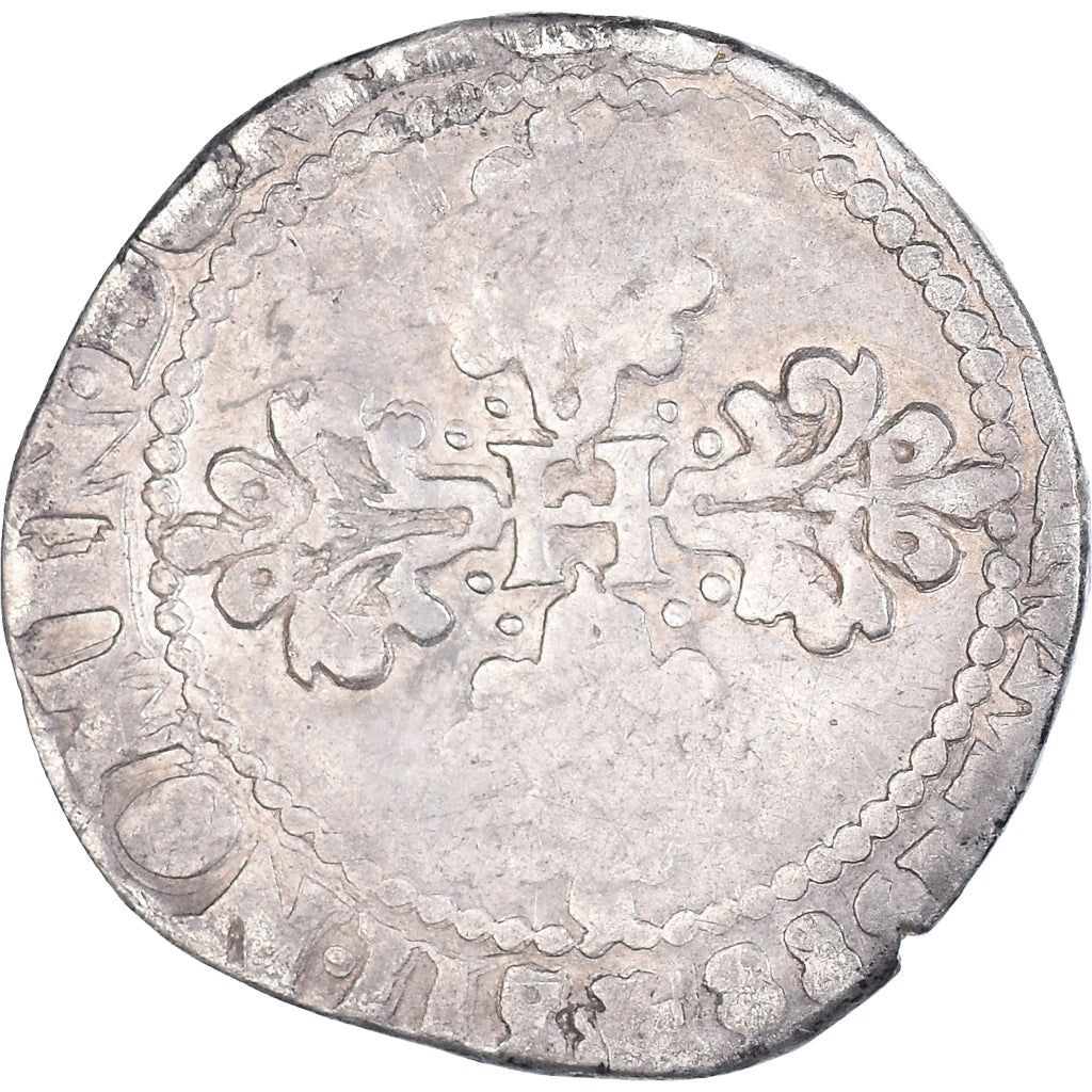 Moneta, Francia, Henri III, 1/4 Franc, Angers, MB, Argento, Duplessy:1132