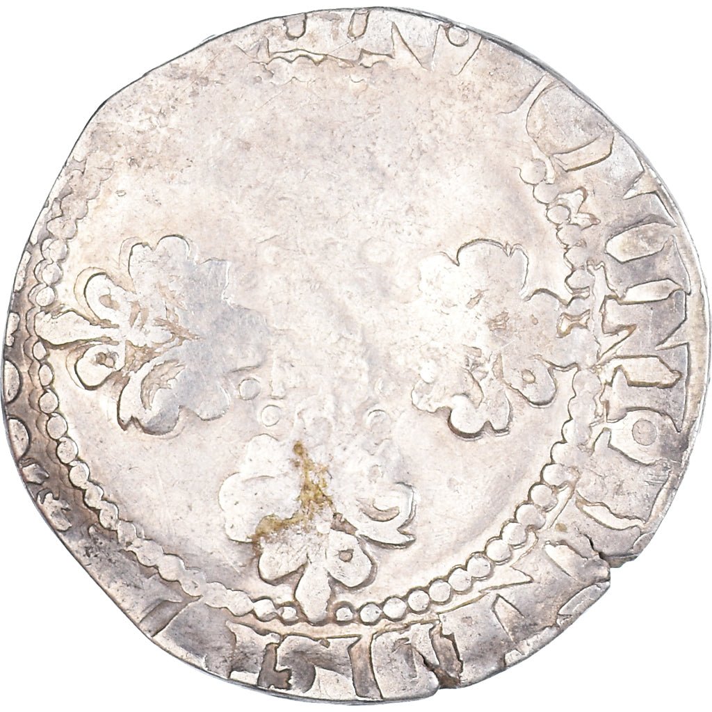 Coin, France, Henri III, 1/4 Franc, F(12-15), Silver, Duplessy:1132