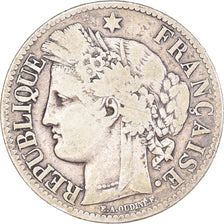 Coin, France, Cérès, 2 Francs, 1871, Bordeaux, VF(30-35), Silver, KM:817.2