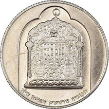 Moneta, Israele, Hanukkah, 10 Lirot, 1974, Jerusalem, BB+, Argento, KM:78.1