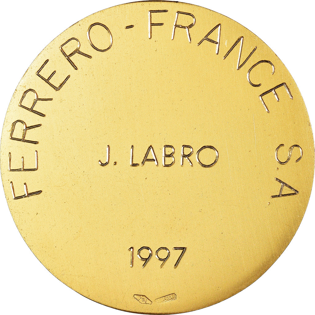 França, medalha, Société Ferrero France, Marianne Casquée, 1997, MS(65-70)