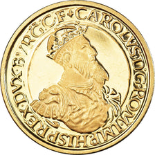 Belgium, Token, 50 écus Charles-Quint, 1987, AU(55-58), Gold