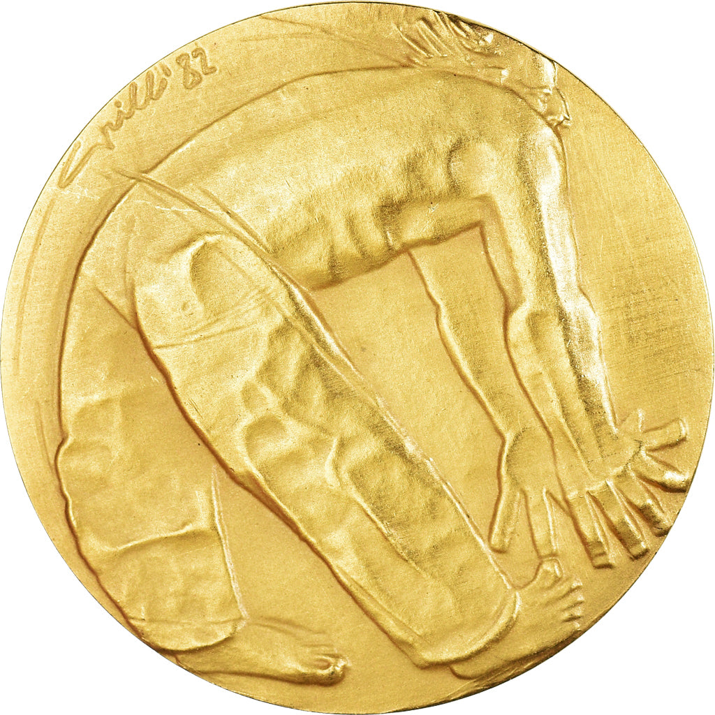 France, Medal, Société Ferrero, 1982, Angelo Grilli, MS(65-70), Gold