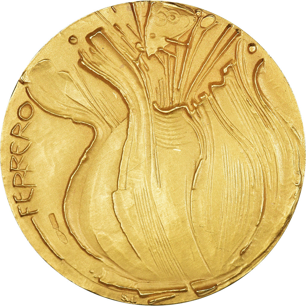 France, Medal, Société Ferrero, 1982, Angelo Grilli, MS(65-70), Gold