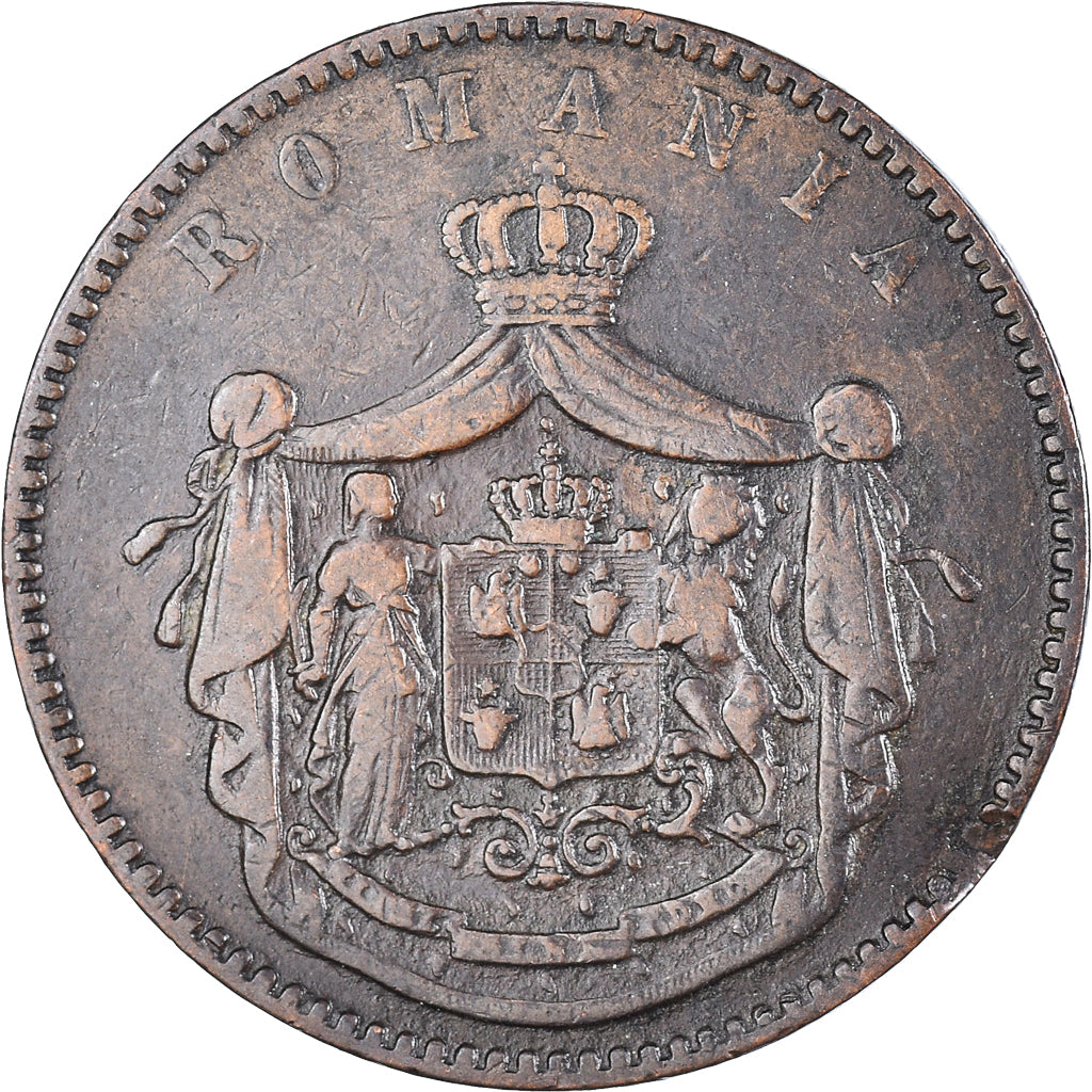 Coin, Romania, Carol I, 10 Bani, 1867, VF(30-35), Copper, KM:4.2
