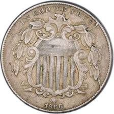 Coin, United States, Shield Nickel, 5 Cents, 1866, U.S. Mint, Philadelphia