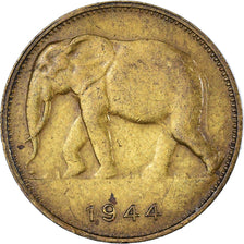 Coin, Belgian Congo, Leopold III, Franc, 1944, Pretoria, AU(50-53), Brass, KM:26