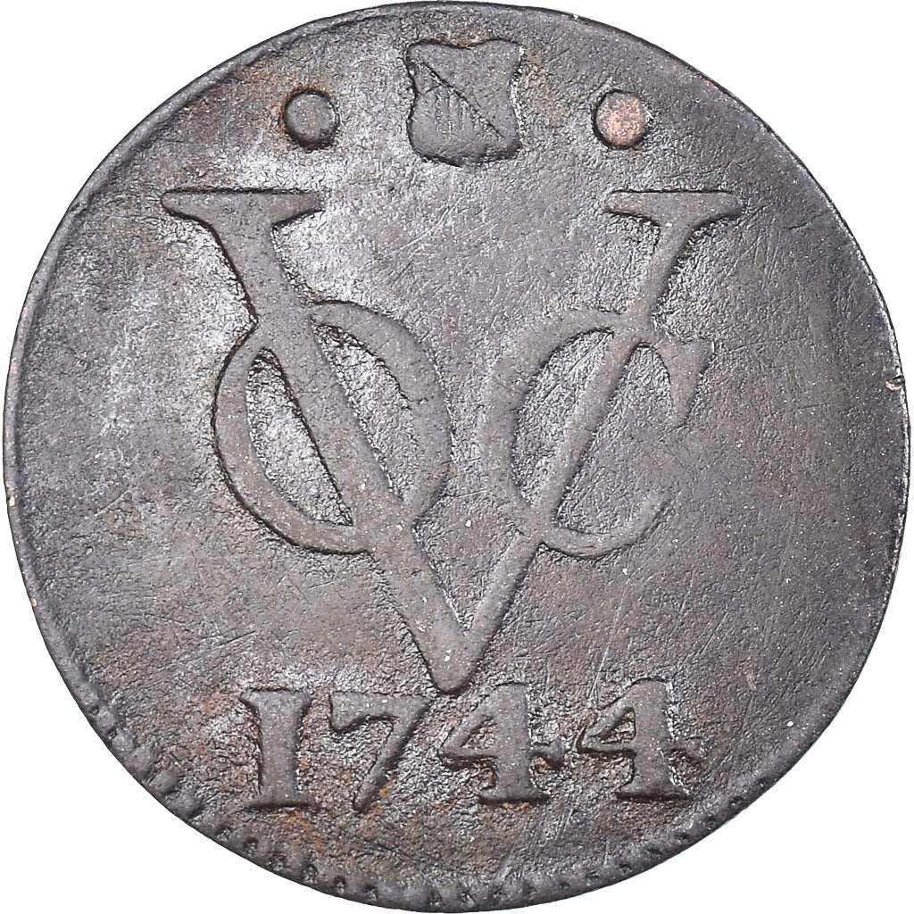 Monnaie, Indes orientales néerlandaises, Duit, 1744, Utrecht, TB+, Cuivre
