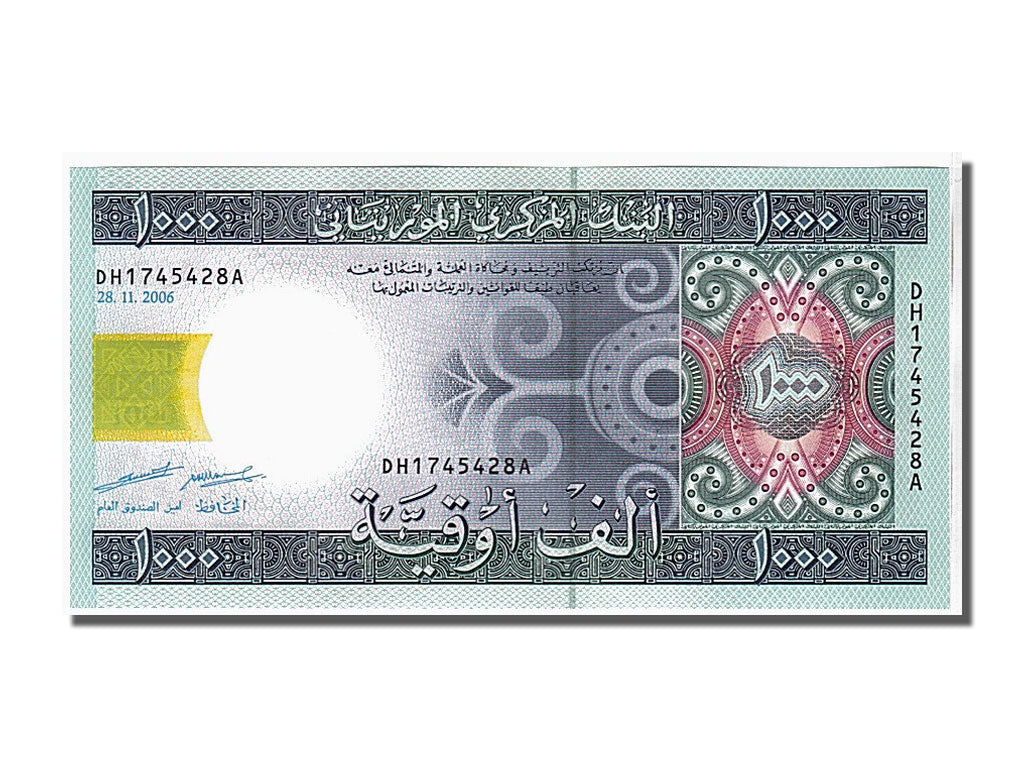 Banknote, Mauritania, 1000 Ouguiya, 2006, KM:13b, UNC(65-70)