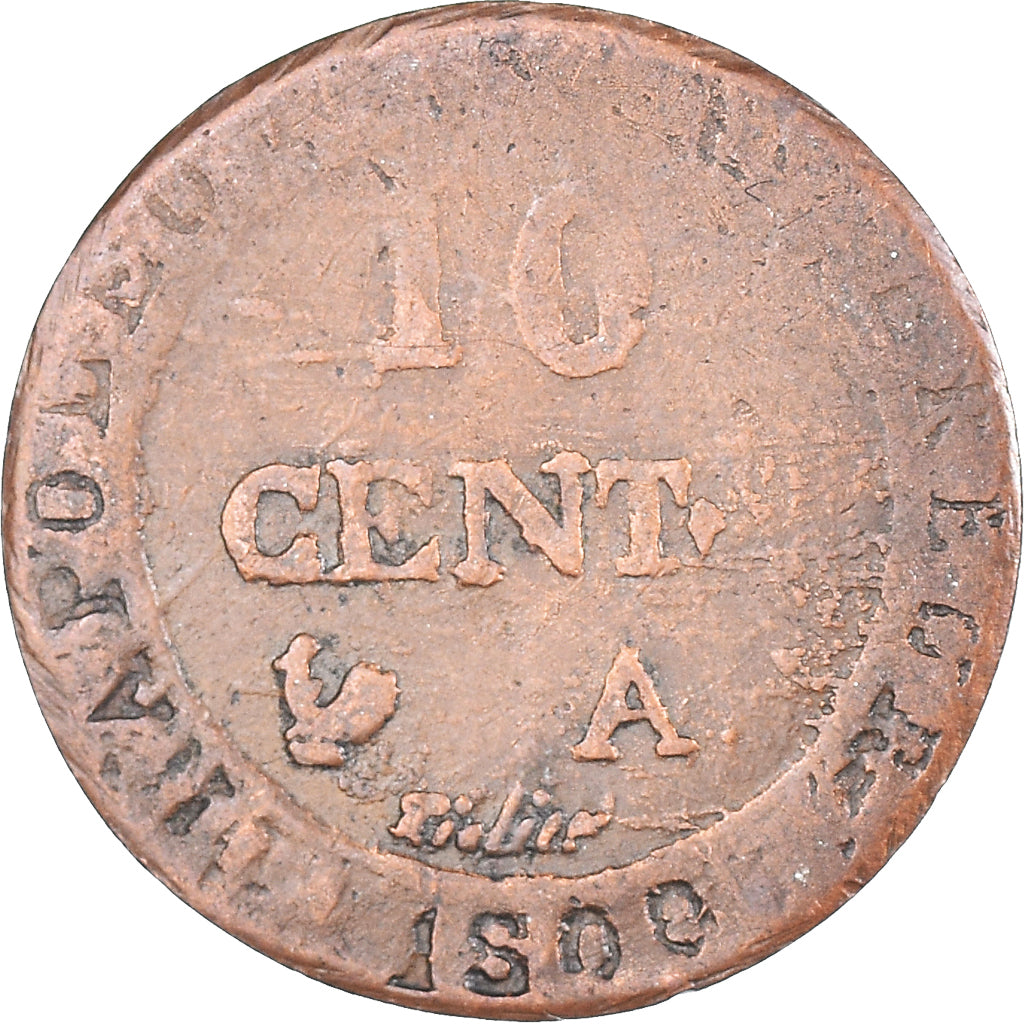 Monnaie, France, Napoléon I, 10 Centimes, 1808, Paris, Faux d'Epoque, TB