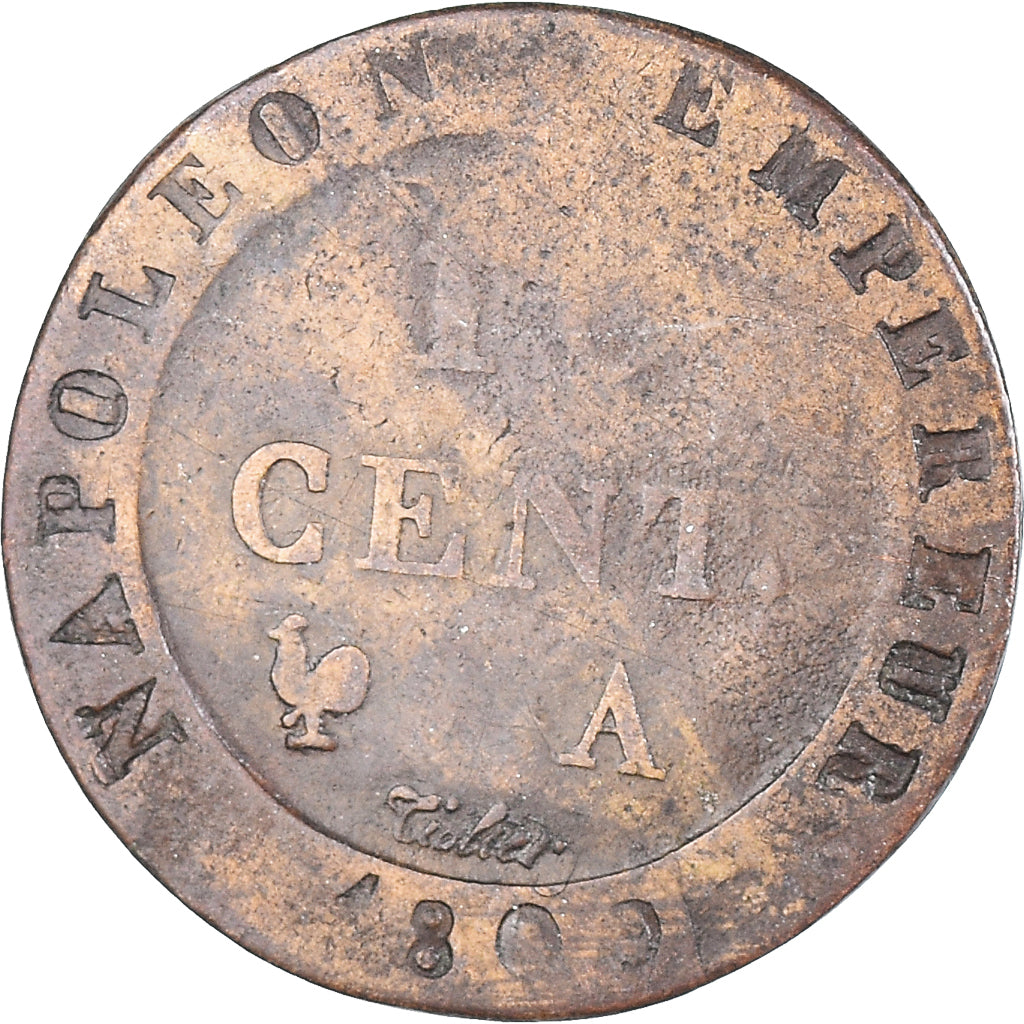Coin, France, Napoléon I, 10 Centimes, 1809, Paris, VF(20-25), Billon