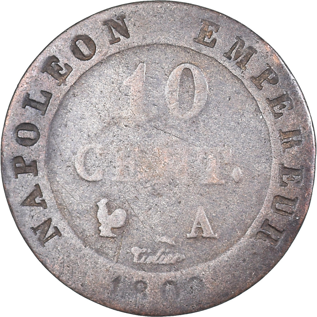 Monnaie, France, 10 Centimes, Paris, TB, Billon, Gadoury:190