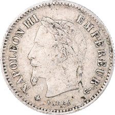 Munten, Frankrijk, Napoleon III, 20 Centimes, 1867, Paris, FR+, Zilver