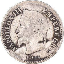 Coin, France, Napoleon III, 20 Centimes, 1867, Paris, F(12-15), Silver