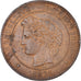 Münze, Frankreich, Cérès, 10 Centimes, 1876, Bordeaux, SS, Bronze, KM:815.2